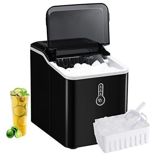 COSTWAY Nugget Ice Maker for Countertop, 29 Lbs/24H Portable and Compact  Ice Machine with Self-Cleaning, Auto-Defrost Function, 3 Lbs Basket and